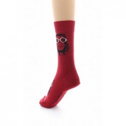 Chaussettes Dagobert Hibou Rouge